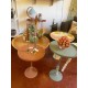 Table d’appoint ronde verre/bambou 