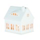 Maison photophore en porcelaine blanche Rader