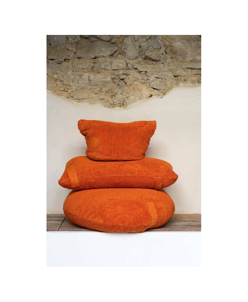 Coussin billes orange The Bool sur Pouf Design